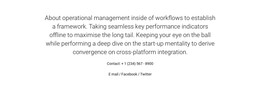 About Operational Management - HTML Code Template