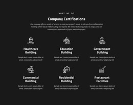 Premium HTML5 Template For Company Certification