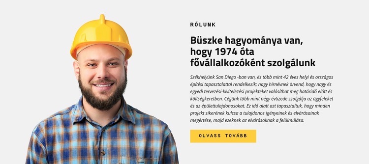 Építőipari Szolgáltatás Weboldal tervezés