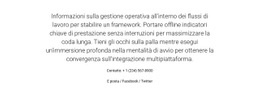 Modello Di Sito Per Informazioni Sulla Gestione Operativa
