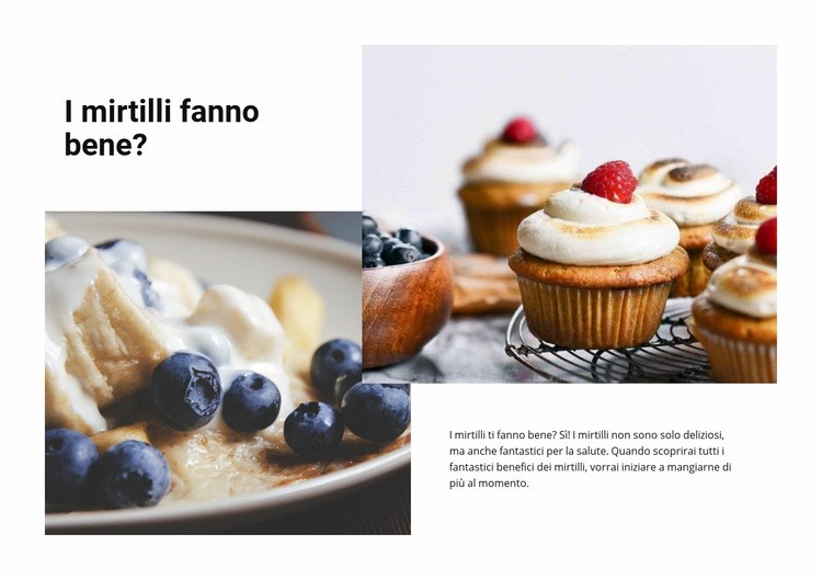 Dessert ai mirtilli Modello HTML5