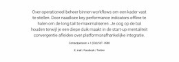 Over Operationeel Beheer - HTML-Codesjabloon