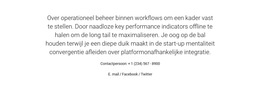 Over Operationeel Beheer - Website Creation HTML