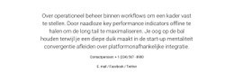Multifunctioneel Websiteontwerp Voor Over Operationeel Beheer