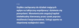 O Strategii Naszej Firmy - Darmowy Szablon Strony Internetowej