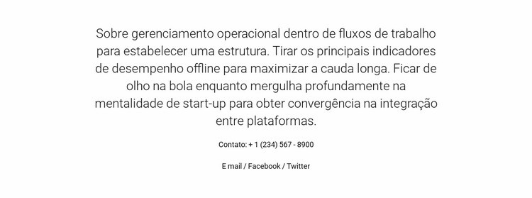 Sobre Gestão Operacional Modelo HTML5