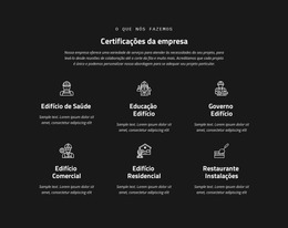 Certificação Da Empresa - Modelo Joomla Moderno