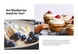 Blueberry Dessert - HTML Layout Builder
