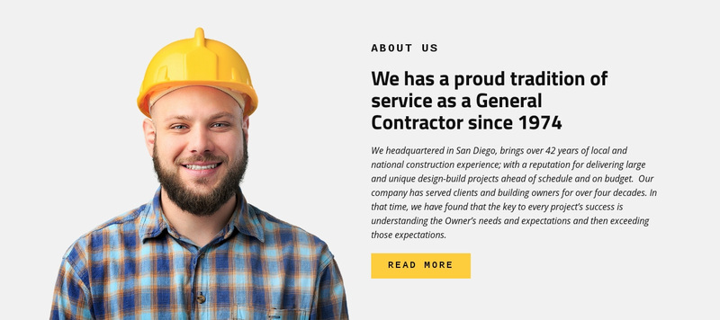 Construction Industry Service Web Page Design