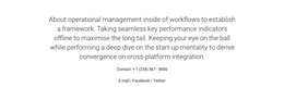 About Operational Management - WordPress Theme Inspiration