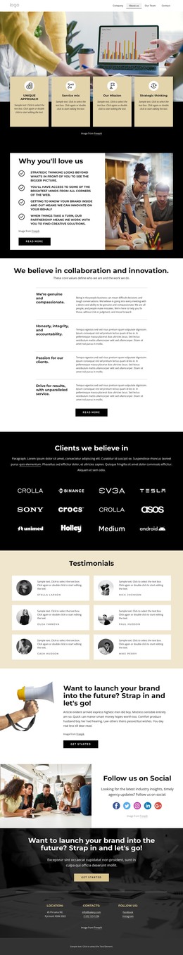 Advertising, design and brand identity - WordPress Theme by Nicepage