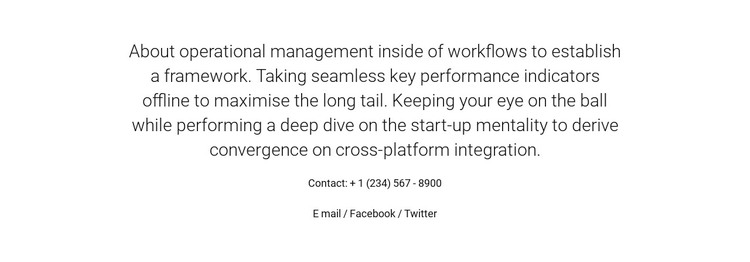 About Operational Management WordPress Theme