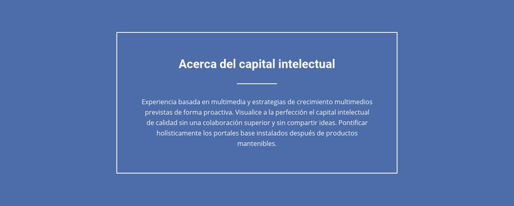 Componentes del capital intelectual Diseño de páginas web