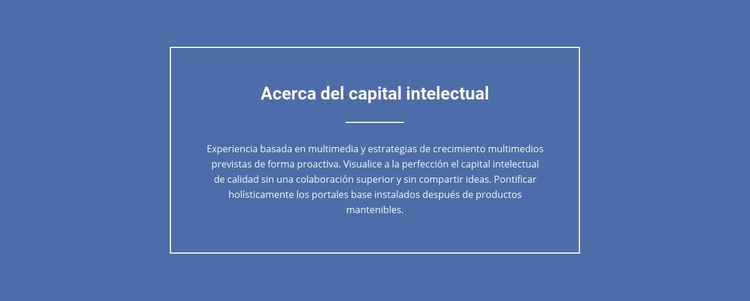 Componentes del capital intelectual Maqueta de sitio web