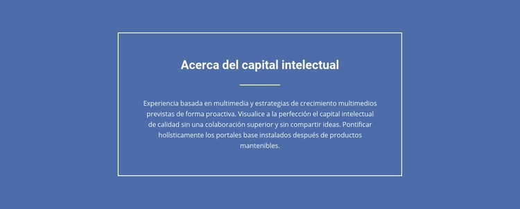 Componentes del capital intelectual Página de destino