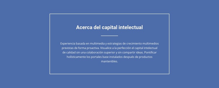 Componentes del capital intelectual Plantilla de sitio web