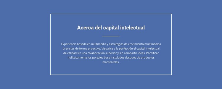 Componentes del capital intelectual Tema de WordPress