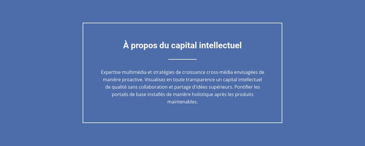 Composantes du capital intellectuel Modèle Joomla