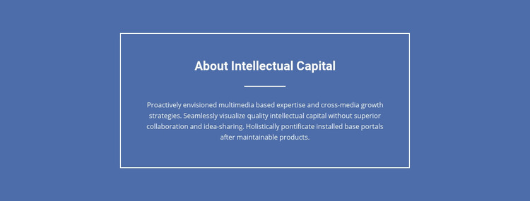 Components of intellectual capital  Homepage Design