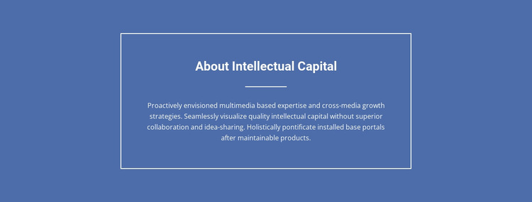 Components of intellectual capital  HTML5 Template