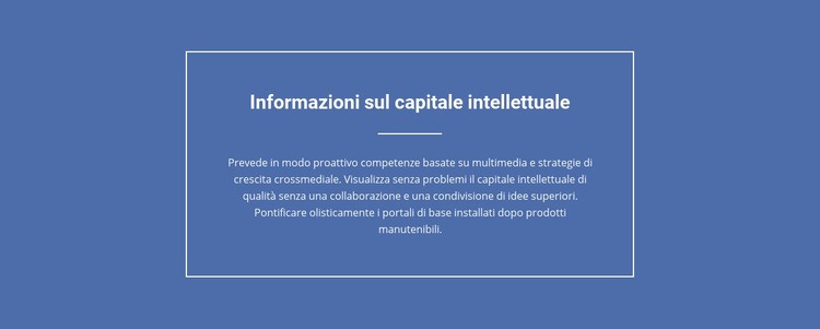 Componenti del capitale intellettuale Costruttore di siti web HTML