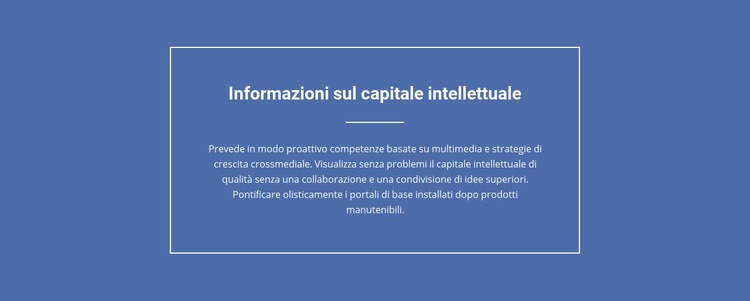 Componenti del capitale intellettuale Modelli di Website Builder