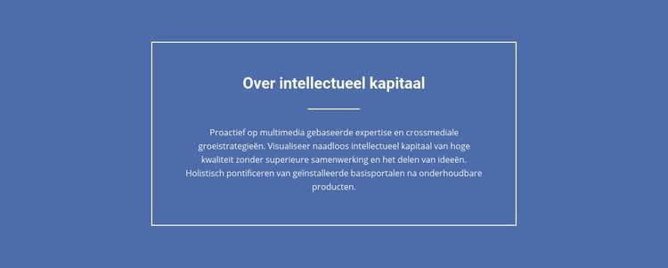 Componenten van intellectueel kapitaal Bestemmingspagina