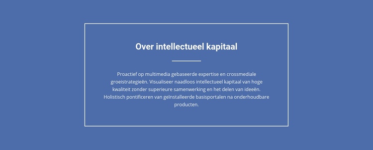 Componenten van intellectueel kapitaal HTML-sjabloon