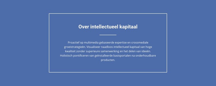 Componenten van intellectueel kapitaal WordPress-thema