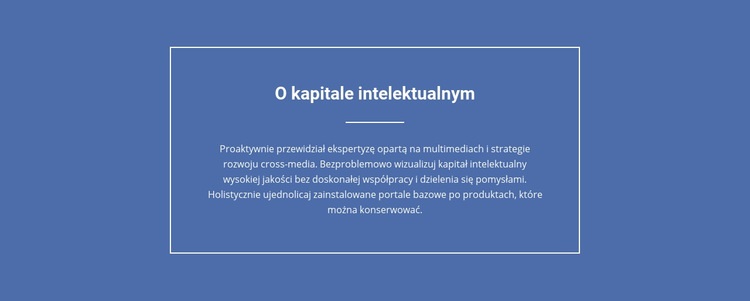 Składniki kapitału intelektualnego Kreator witryn internetowych HTML