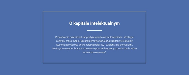 Składniki kapitału intelektualnego Motyw WordPress