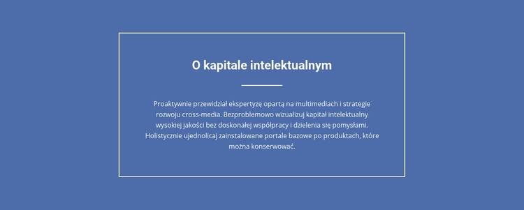 Składniki kapitału intelektualnego Szablon jednej strony