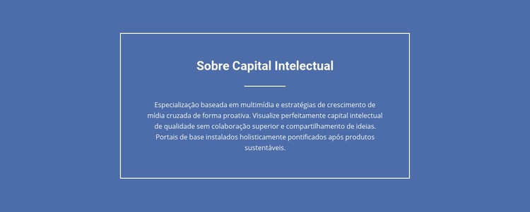 Componentes do capital intelectual Modelos de construtor de sites