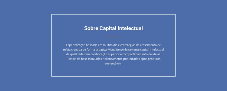 Componentes do capital intelectual Maquete do site