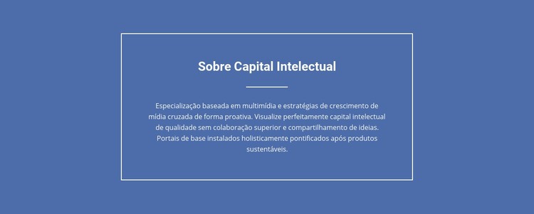 Componentes do capital intelectual Template Joomla