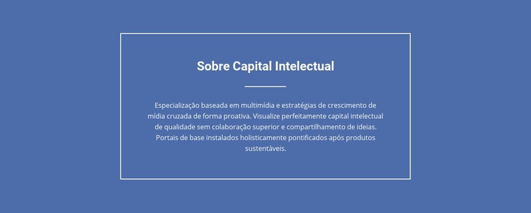 Componentes do capital intelectual Landing Page