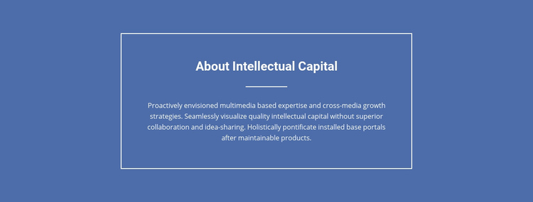 Components of intellectual capital  Squarespace Template Alternative