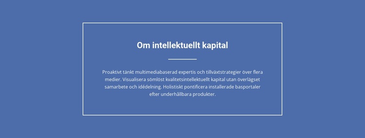 Komponenter i intellektuellt kapital CSS -mall