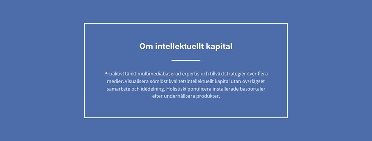 Komponenter i intellektuellt kapital Hemsidedesign