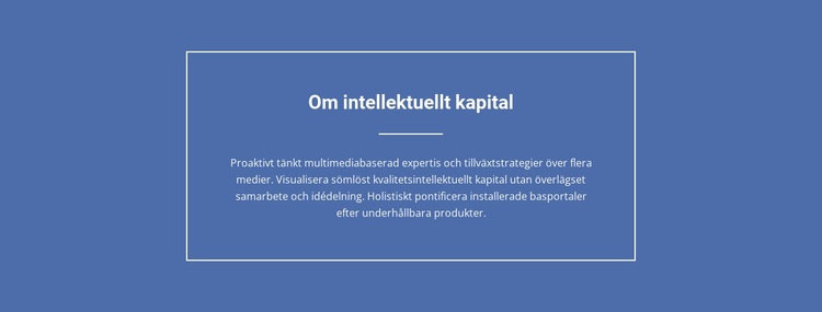 Komponenter i intellektuellt kapital WordPress -tema