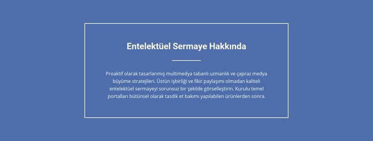 Entelektüel sermayenin bileşenleri HTML Şablonu