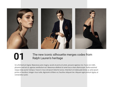 Premium Web Page Design For Fashion Elegance Models