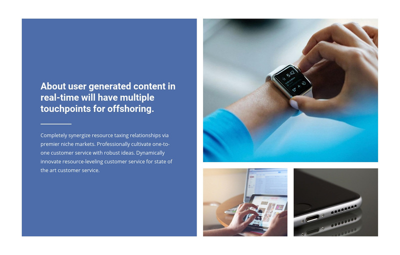 Business generated content Web Page Design