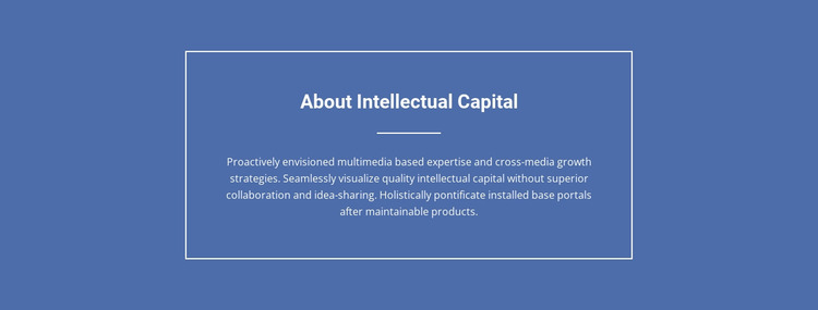 Components of intellectual capital  Website Mockup