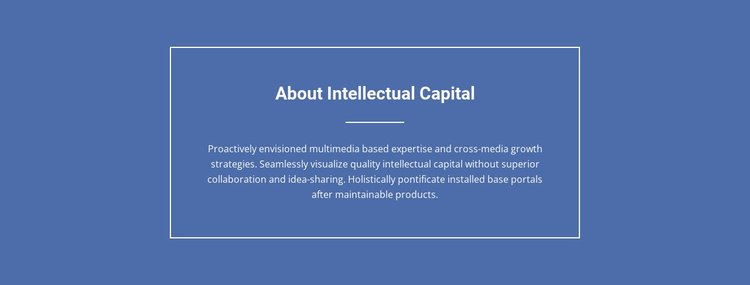 Components of intellectual capital  Website Template