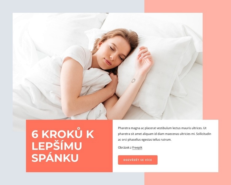 6 kroků k lepšímu spánku Téma WordPress