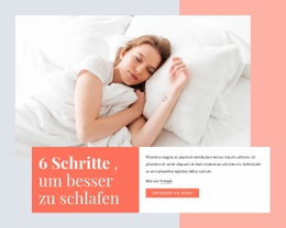 6 Schritte, Um Besser Zu Schlafen - HTML5-Vorlage Für Eine Seite