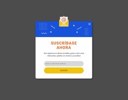 Suscríbete Ahora Emergente: Creador De Sitios Web Fácil De Usar