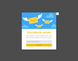 Suscríbete Ahora Formulario En Ventana Emergente - Tema Premium De WordPress