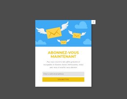 Superbe Conception Web Pour Abonnez-Vous Maintenant Au Formulaire Dans Une Fenêtre Contextuelle